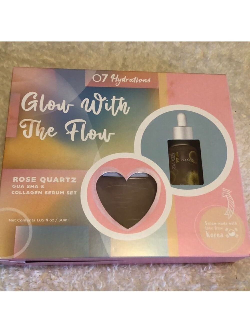 Rose Quartz Gua Sha + Collagen Serum Set